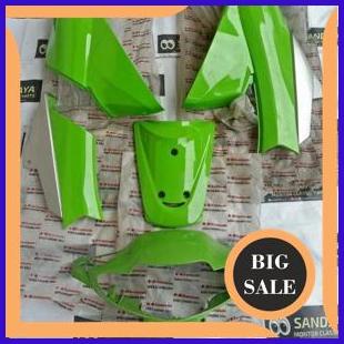 perkakas Cover Deck Bodi Body Set GREEN LIME HIJAU KAWASAKI BLITZR BLITZ R Asli Original KGP 140ZZ3