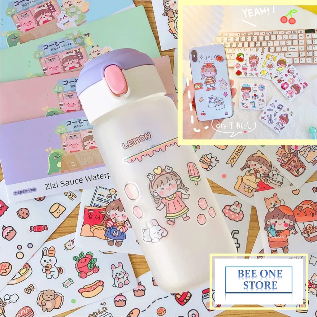 

BEE ONE - Stiker Kartun Korea Lucu Sticker Aesthetic Cute DIY Tumblr , Ponsel Serbaguna