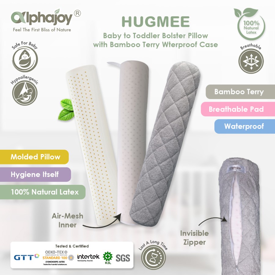 ALPHAJOY HUGMEE BABY TODDLER BOLSTER Guling bayi Anak Waterproof