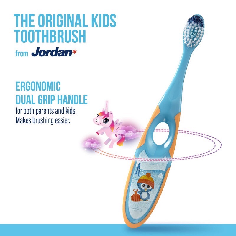 Jordan Oral Care Kids Twin Soft Isi 2 | Sikat Gigi (3-5 Years)