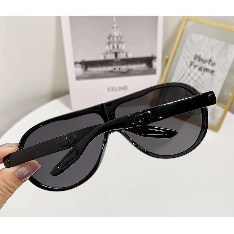 Kacamata Hitam Lipat Wanita Pria Sunglasses Anti UV Unisex Model Terbaru Kaca Mata Fashion Korea KM 12