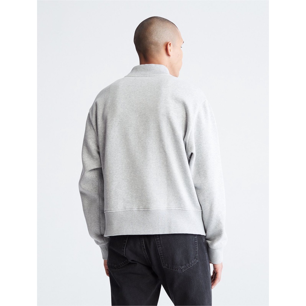 CK Relaxed Fit Archive Logo Fleece Bomber Jacket