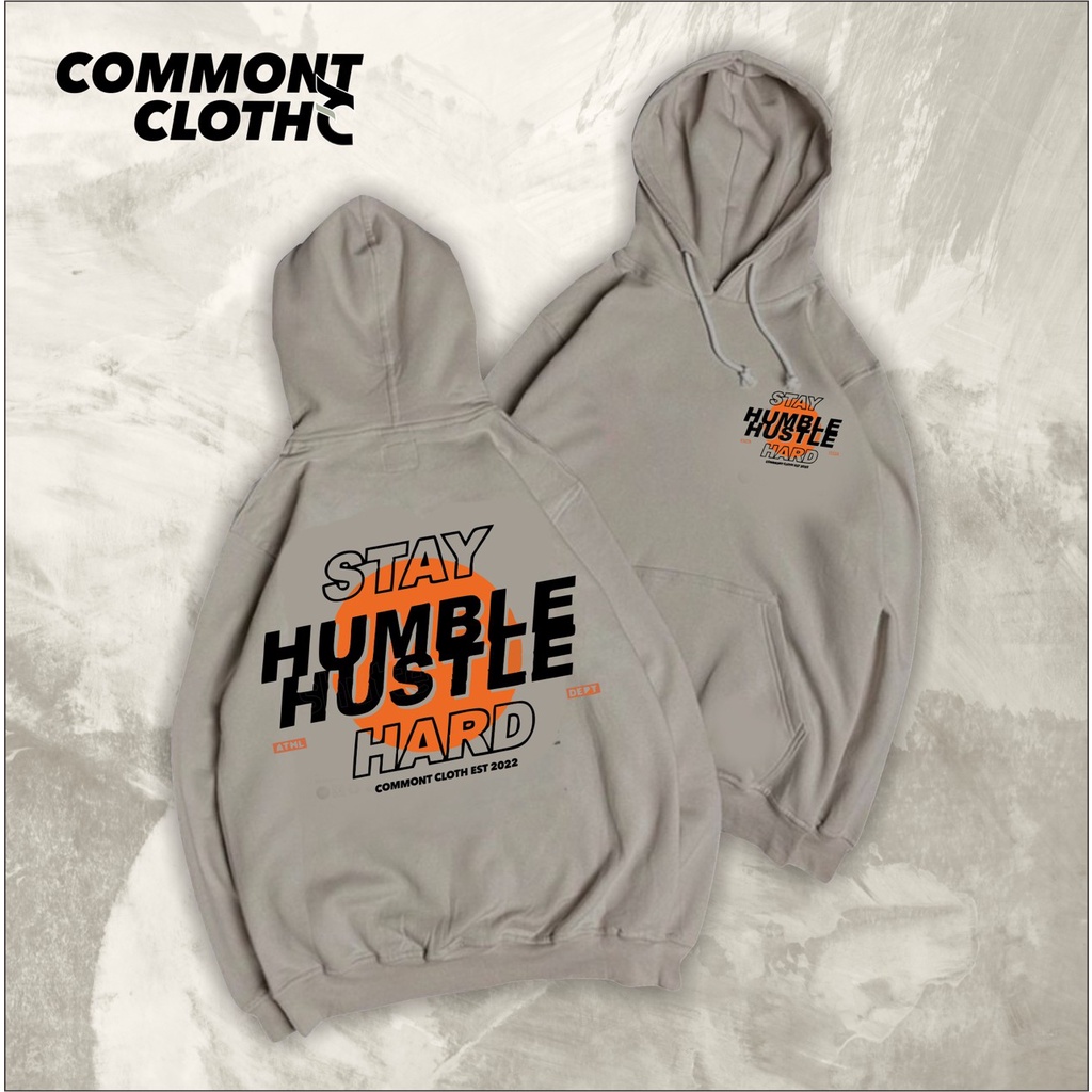 JAKET HODI PRIA  - HODI DISTRO PRIA COMMONT CLOTH HUMBLE HUSTLE BEIGI - HODI PRIA DISTRO TRENDY