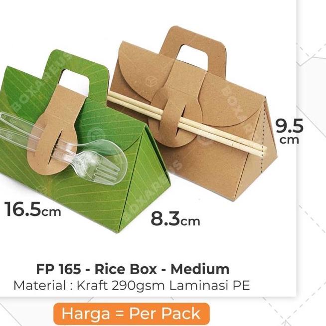 ➬ Bungkus Nasi Rice Pack Lunch Box Kertas Kemasan Makanan | FP 165 ✩