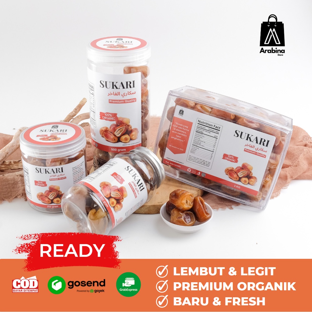 Arabina Kurma Sukkari Premium Sukari Dates Original