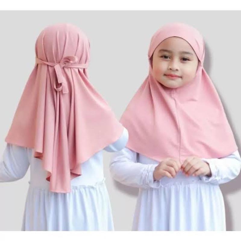 RARA HIJAB ANAK BERGO TALI INSTAN 1- 5 tahun JERSEY PREMIUM (KJI)