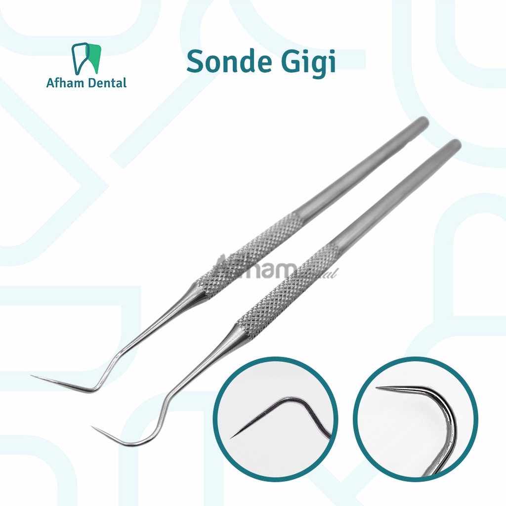 DENTAL SONDE GIGI HALFMOON dan LURUS / INSTRUMENT / INSTRUMEN / AFHAM DENTAL