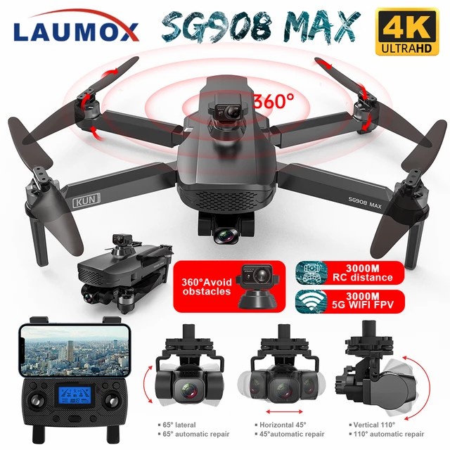 DRONE SG908 MAX 3AXIS GIMBAL 4K EIS 5G VS CFLY FAITH 2 SJRC F11S F7