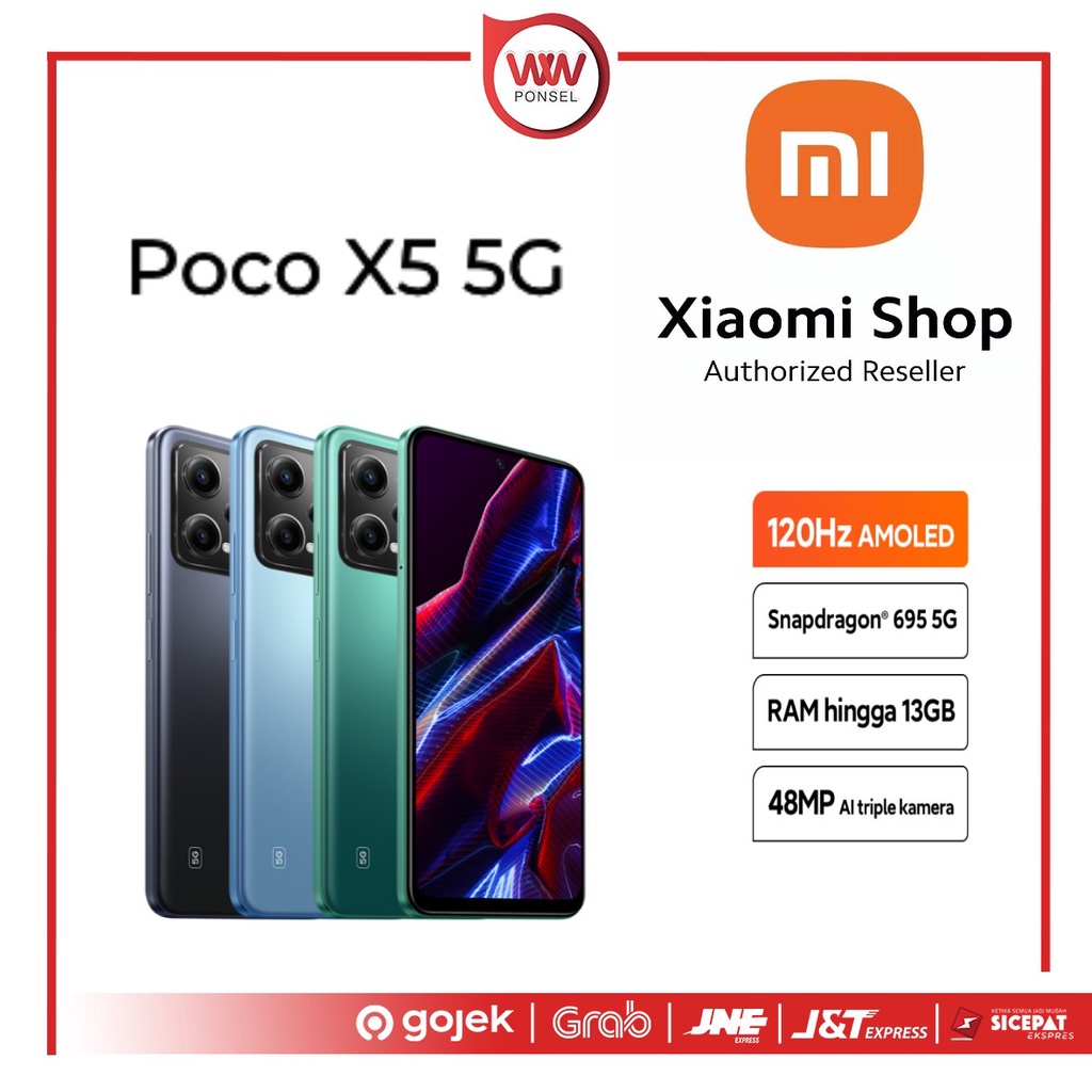 Hp Xiaomi Poco X5 5G Ram 6GB + Extended 5GB Internal 128GB Garansi Resmi