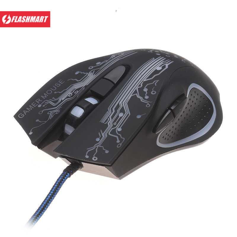 Flashmart Mouse Gaming USB 3200 DPI dengan LED RGB - X13