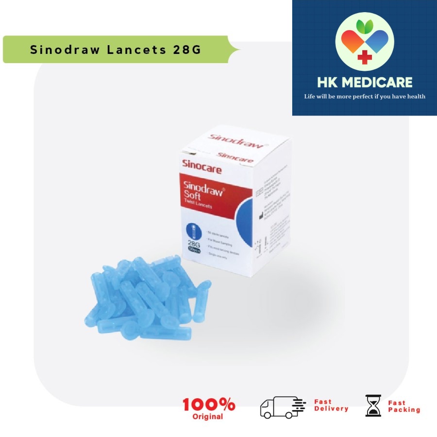 Sinocare Sinodraw Blood Lancet/Sinocare Jarum Penusuk