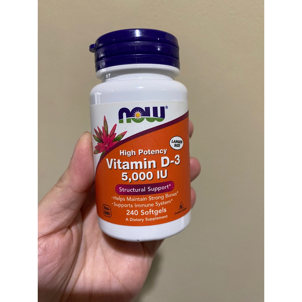 NOW FOOD VITAMIN D3 5000 IU - Vit D D-3 5000IU 240 Softgels