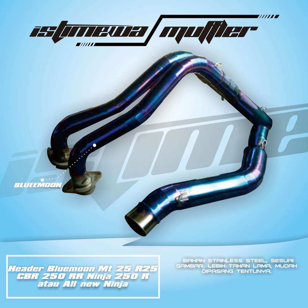 Header Bluemoon Mt 25 R25 CBR 250 RR Ninja 250 R atau All new Ninja mantabb
