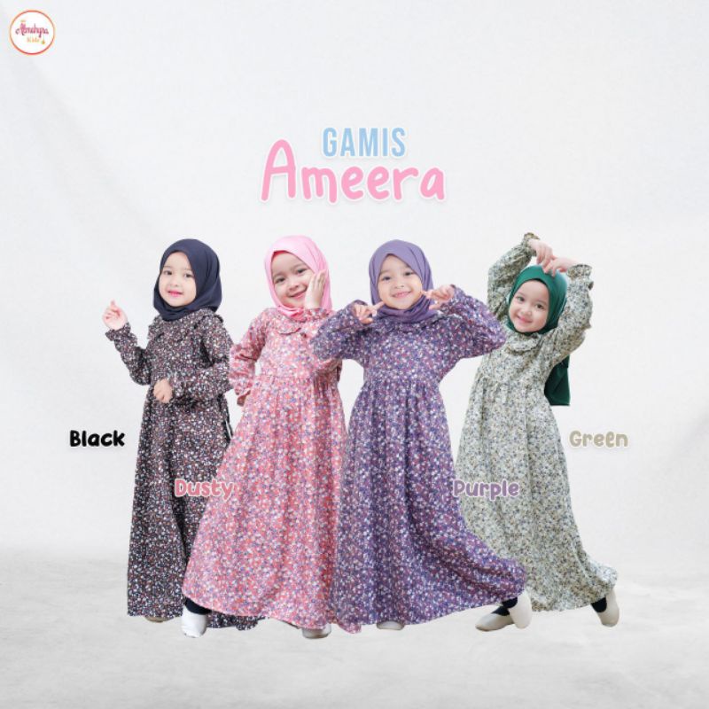 Gamis Ameera by almahyra kids| Gamis anak ( tanpa Jilbab)
