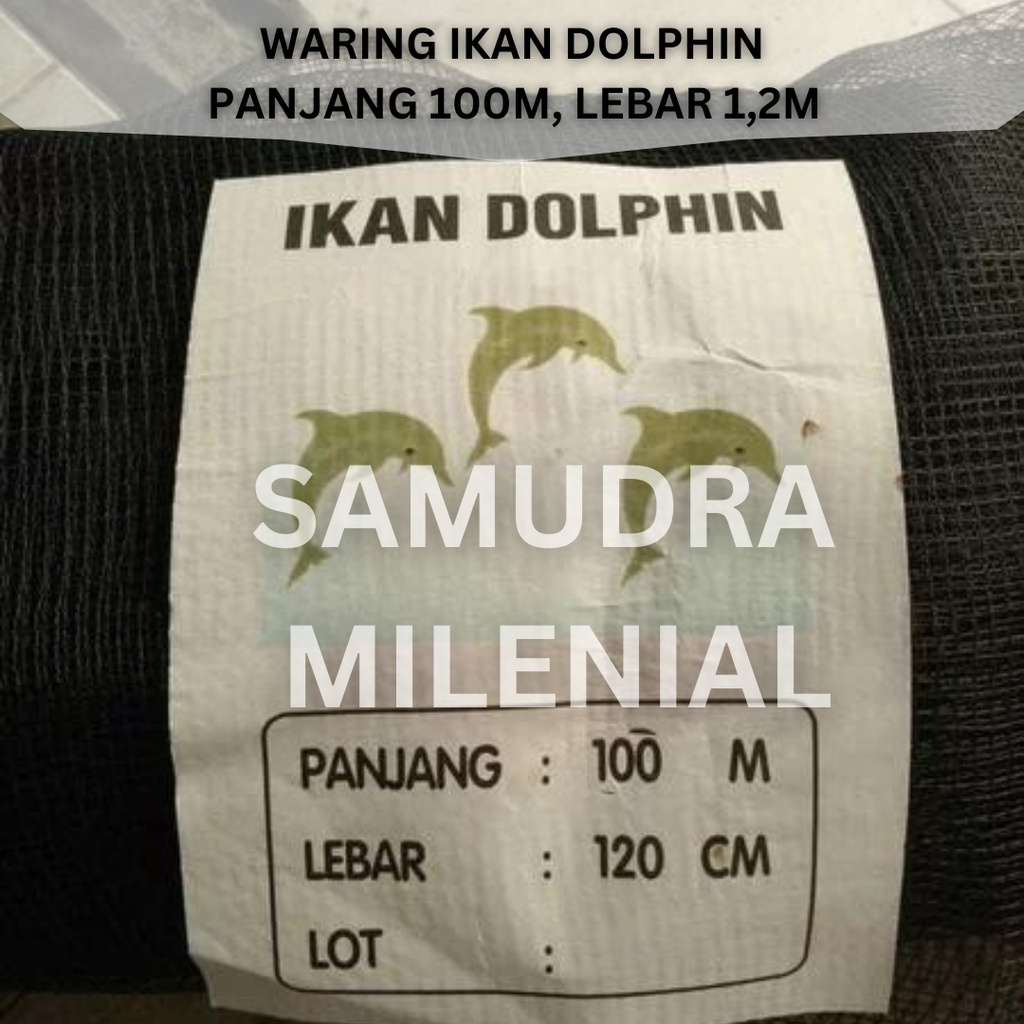 WARING HITAM CAP IKAN DOLPHIN 1 ROL (100Mx120CM) MURAH