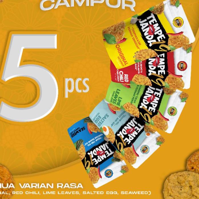 

♠ Snack Keripik Tempe Janda19 Paket Single Campur (Isi 500gr) ←