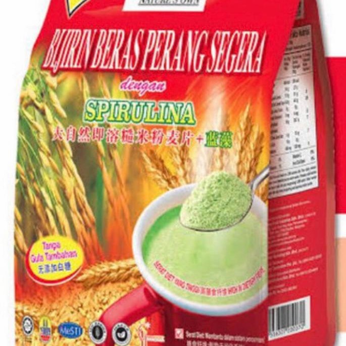 

nature's own bijirin beras perang segera dgn spirulina 12 sachet merah