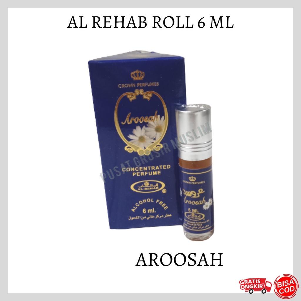 Parfum AL Rehab Aroosah ROLL 6ML Original Asli Saudi Arabia