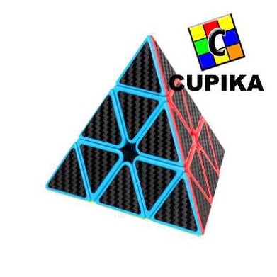 Rubik moyu meilong PYRAMINX Sticker Black Carbon Fiber piramid