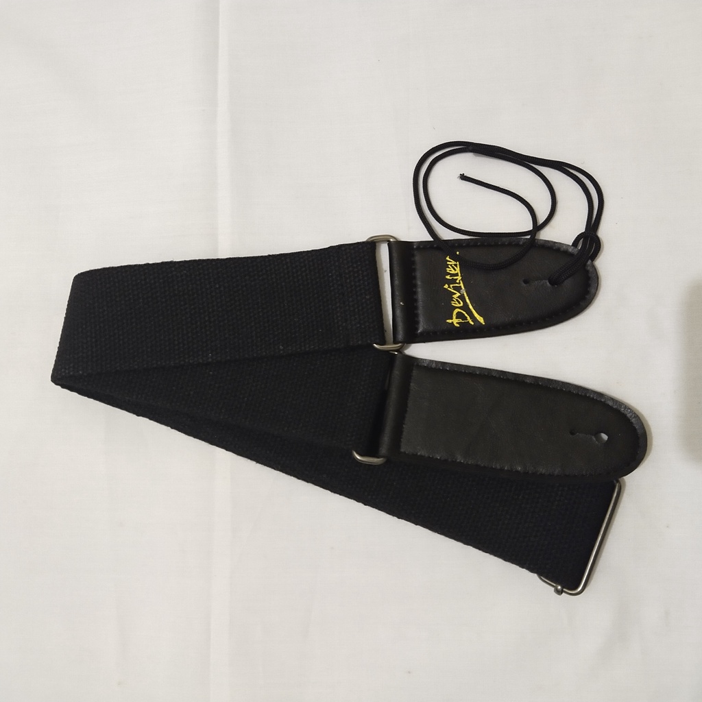 Tali Gitar Guitar Strap Hitam Simple Polos Deviser Black