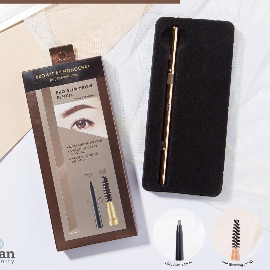 ➫ Browit Pro Slim Brow Pencil By Nongchat | Pensil Alis by Nongchat Eyebrow Pencil ►