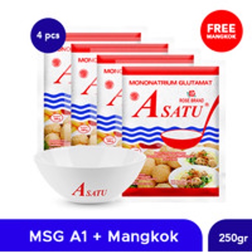 

A Satu Rose Brand Bumbu Penyedap MSG Mecin 250G 1 Pak Isi 4 Pcs Gratis Mangkok