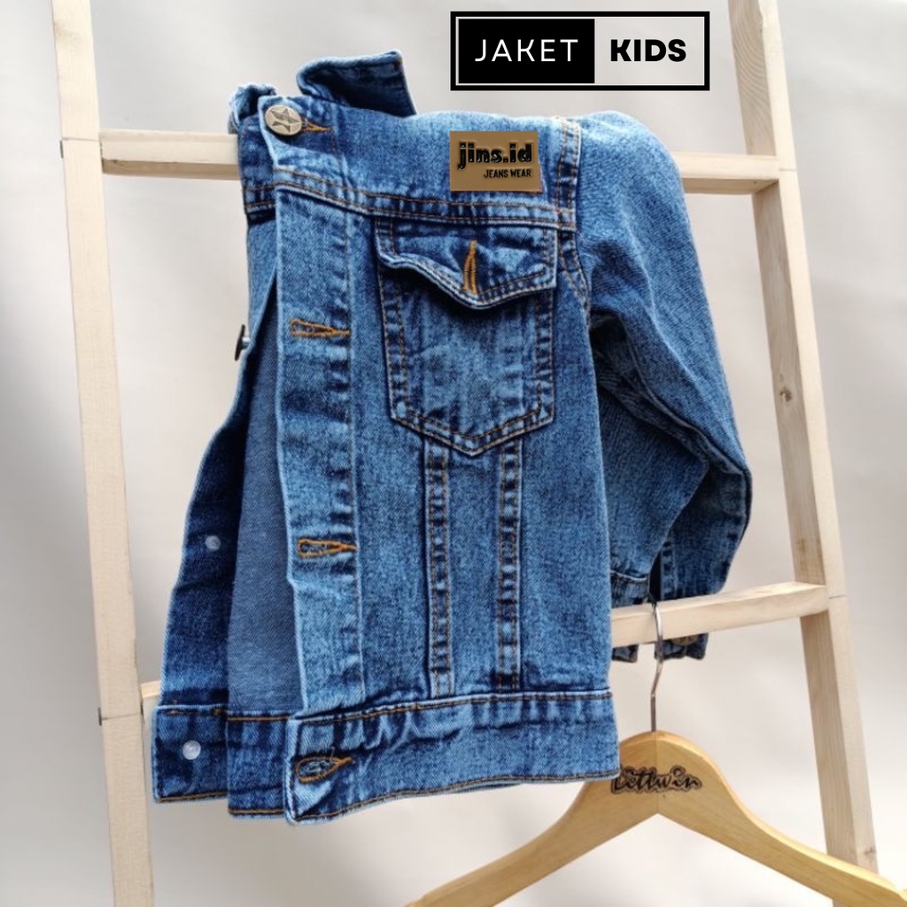 Jaket Jeans Anak Perempuan Pita 2-10 Tahun