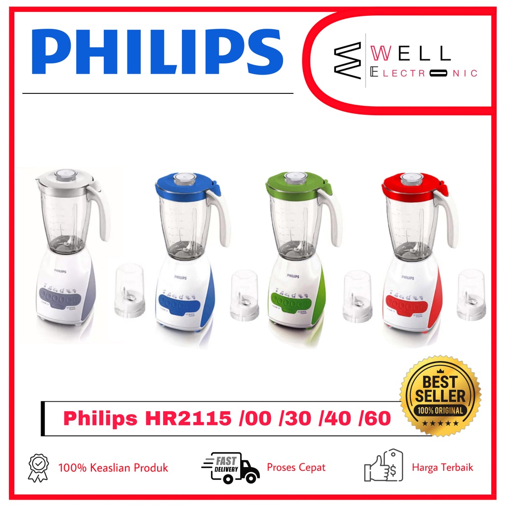 PHILIPS BLENDER PLASTIK/MIKA 2L HR2115/00 HR2115/30 HR2115/40 HR2115/60 HR 2115