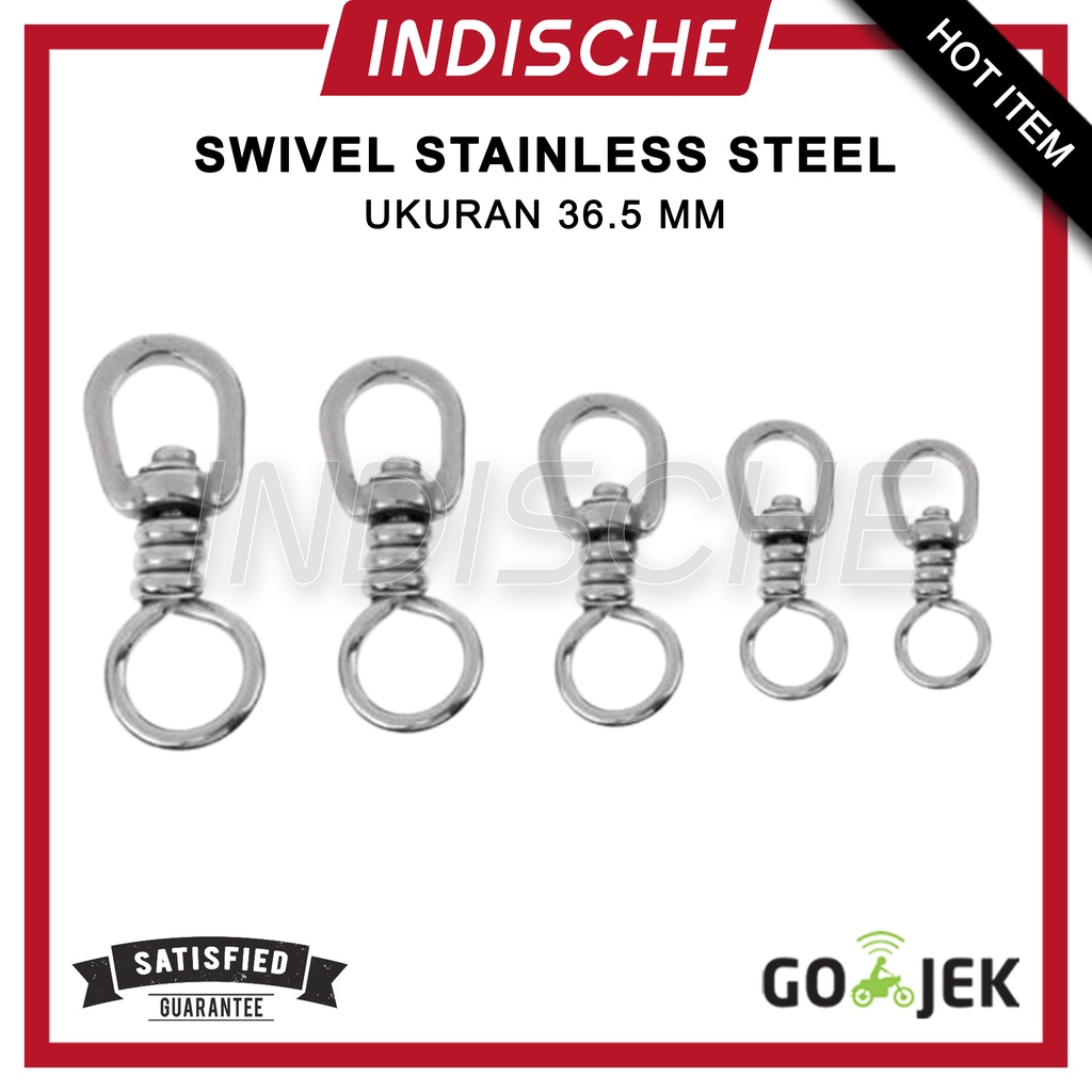 Swivel Kili-kili Stainless Steel Rantai Parrot Pancing Tuna Fishing 4#