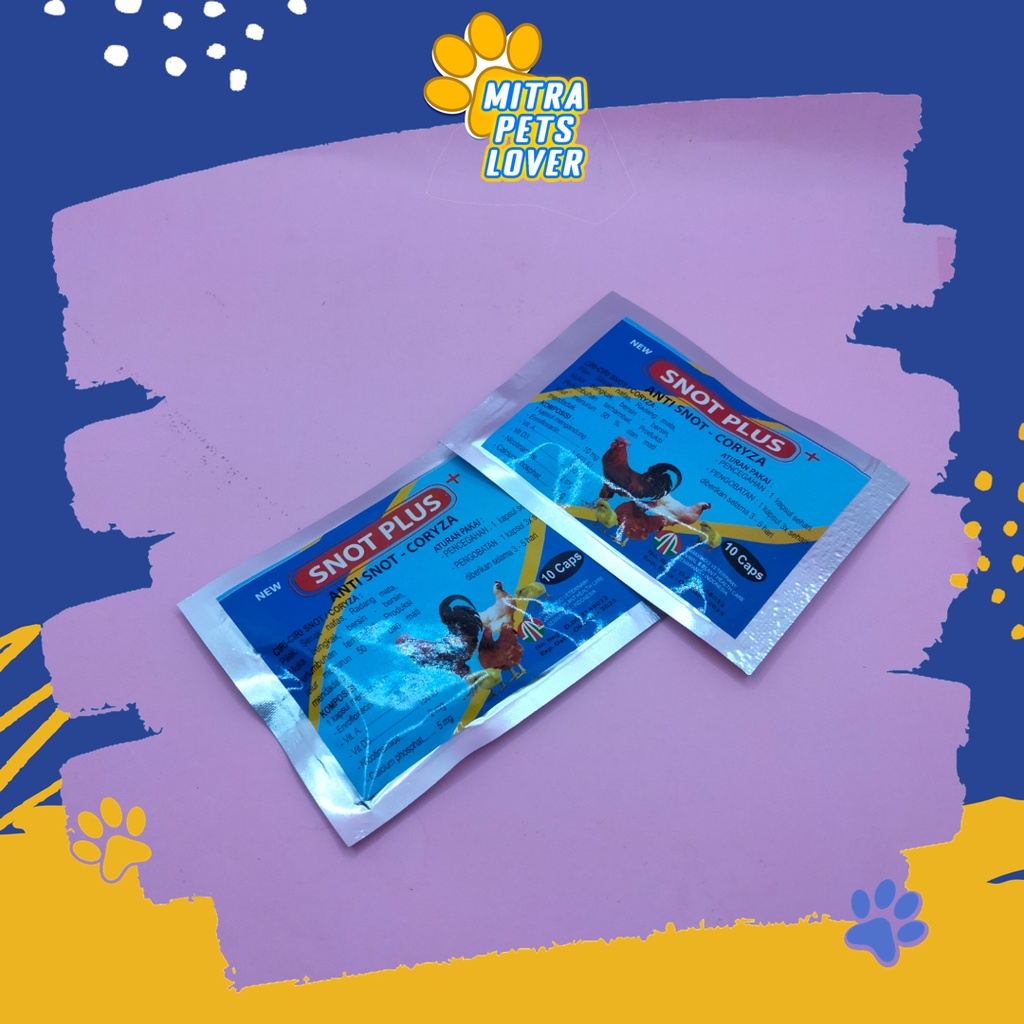 OBAT FLU AYAM - SNOT PLUS 10 CAPS - MENCEGAH &amp; MENGOBATI PILEK SESAK NAFAS RADANG MATA MUKA BENGKAK BERSIN BERSIN PERTUMBUHAN TERHAMBAT PRODUKSI TELUR MENURUN - KAPSUL BERKUALITAS MURAH ORIGINAL ASLI TAMASINDO VITAMIN TERNAK HEWAN PELIHARAAN MITRAPETLOVER