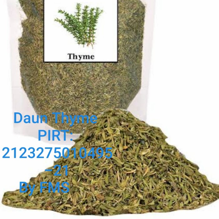 

:0:0:0] Turky-thyme leaves dried 1kg/daun thyme kering