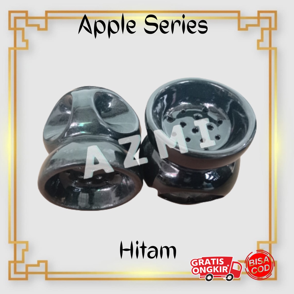 Tempat Bakaran Dupa Kramik Buhur Wadah gaharu Bukhur Prapen Keramik Motif Apple By MH Keramik