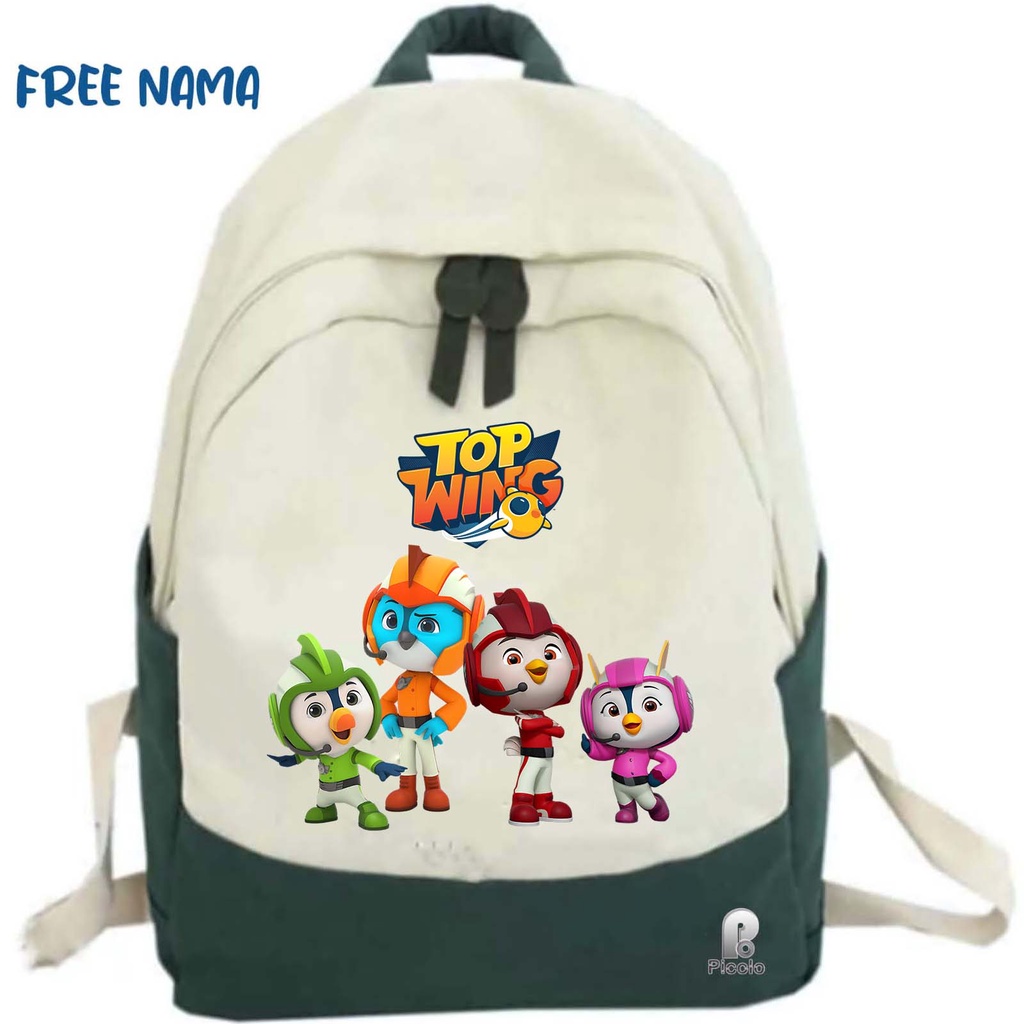 TAS RANSEL SEKOLAH BACKPACK ANAK MOTIF TOP WING UNISEX (FREE NAMA)