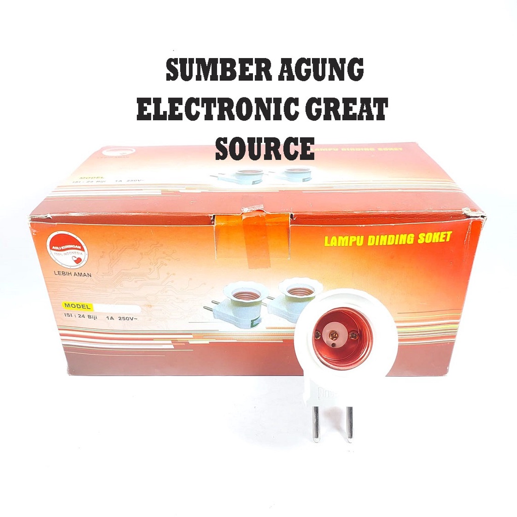 Lampu Dinding Soket 1A 250V Fiting Colok Saklar KS1120 Kingsun Putih Switch