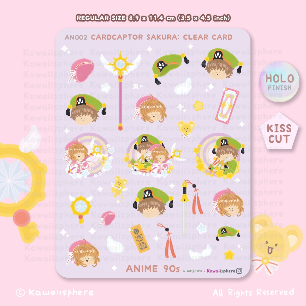 

Cardcaptor Sakura | Hologram 90s Anime Sticker by a.melontea | Sticker Cardcaptor Sakura: Clear Card