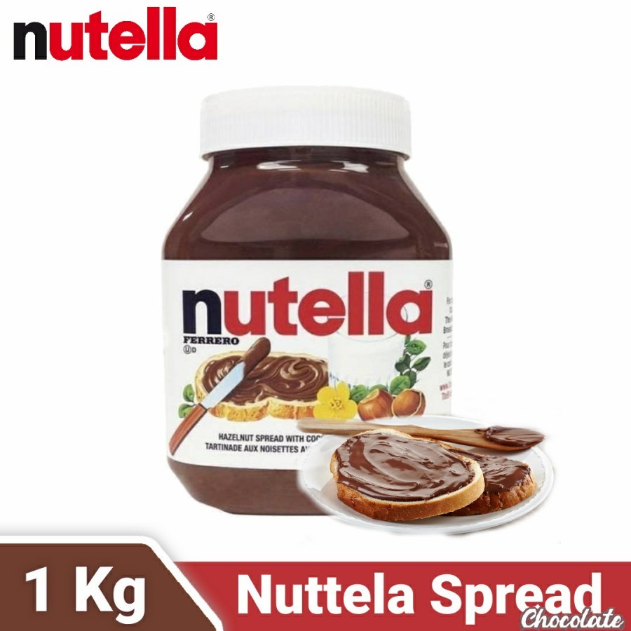 SELAI COKLAT KACANG NUTELLA CHOCOLATE HAZELNUT SPREAD 1KG HALAL