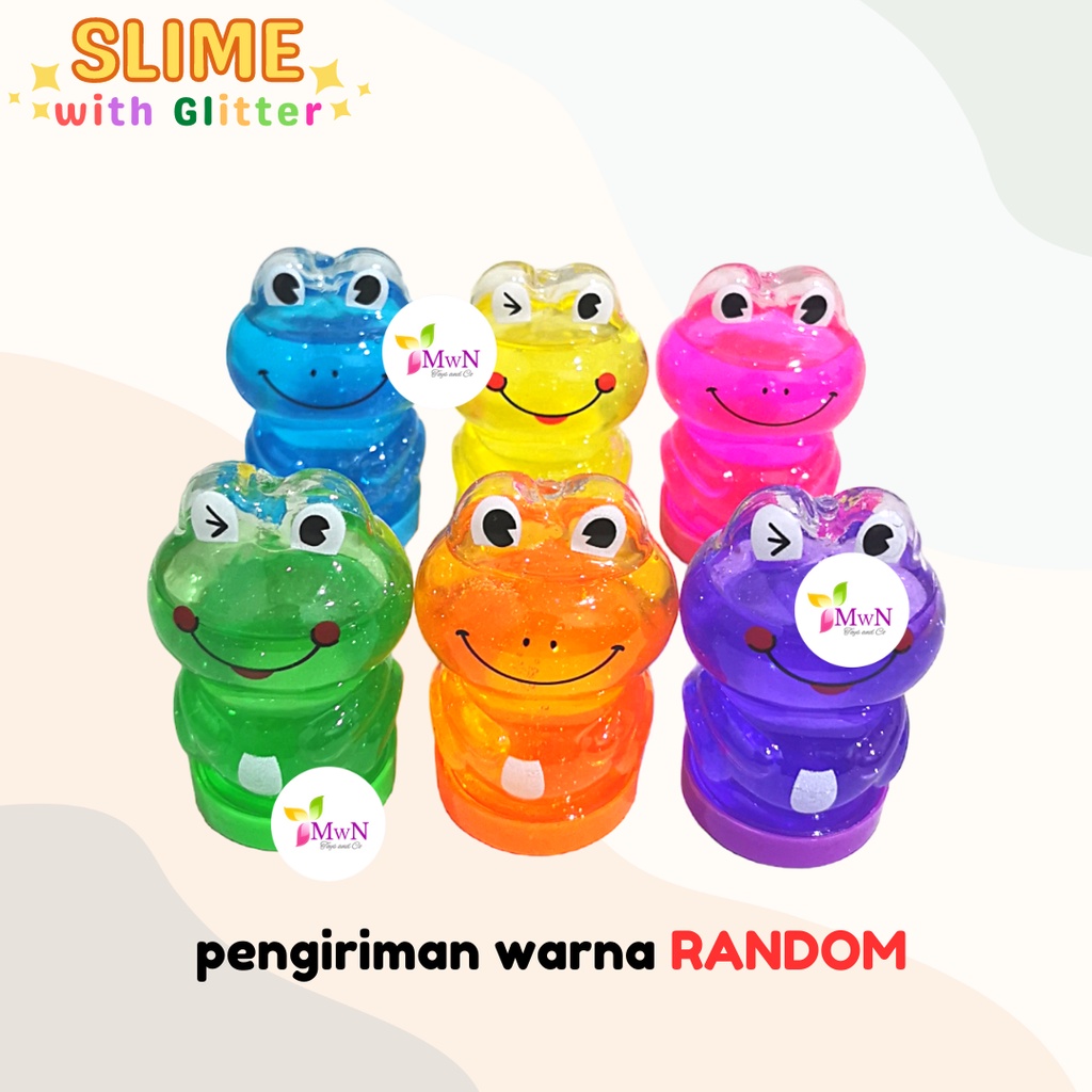 Mainan Crystal Slime Bening Bentuk Kodok