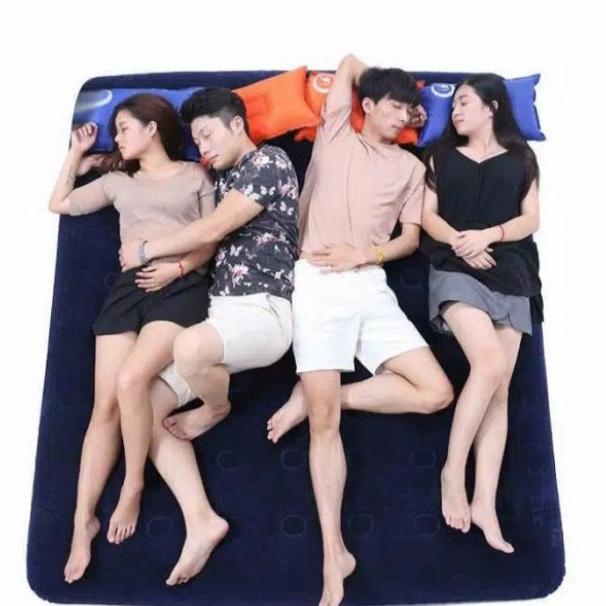Kasur Angin Jumbo 4 orang size king BESTWAY#67004+Pompa..