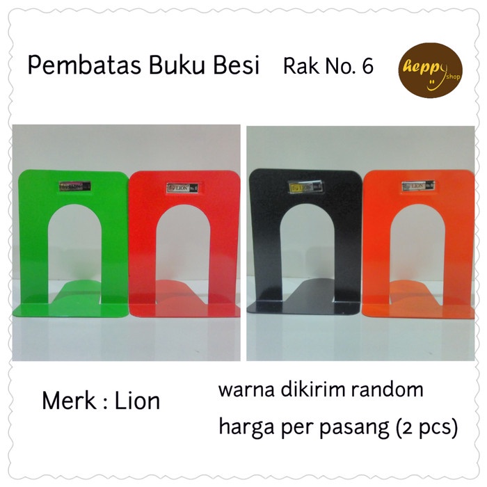 

Terlaris Pembatas Buku Besi Rak No 6