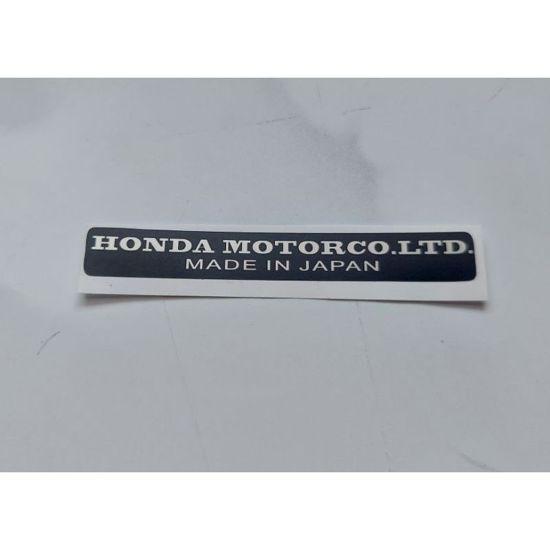 Stiker Keterangan Honda Japan