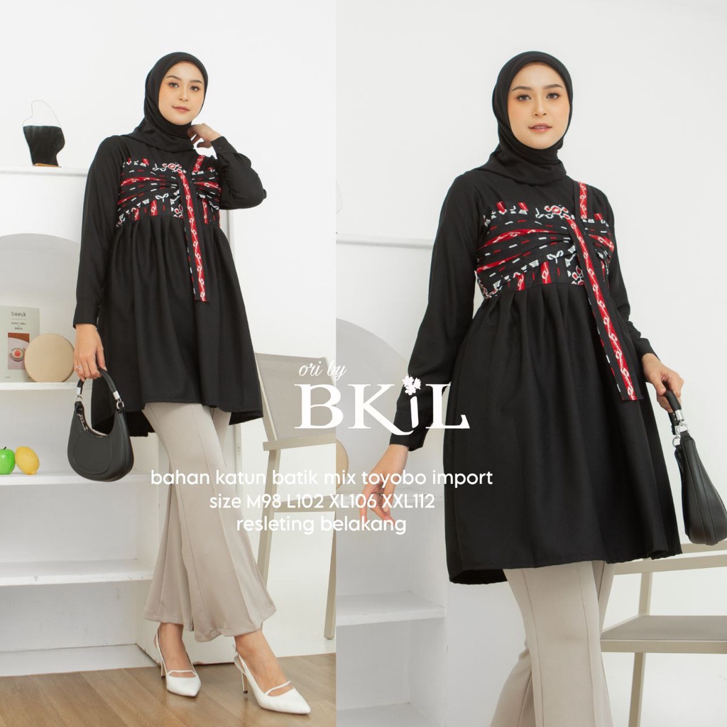 Baju Batik Wanita Modern Tunik Batik Wanita Atasan Batik Kerja Kantor Wanita