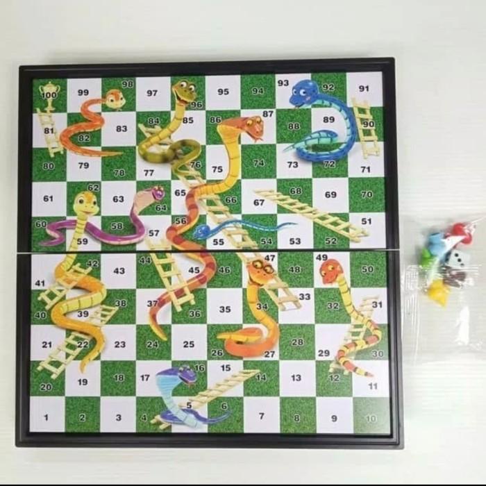 Snake and Ladders Mainan Ular Tangga Magnet