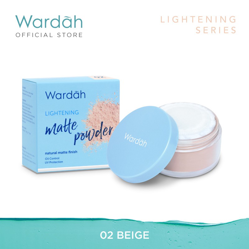 Wardah Lightening Matte Powder SPF 15 PA++ | Oil Control | Bedak Tabur