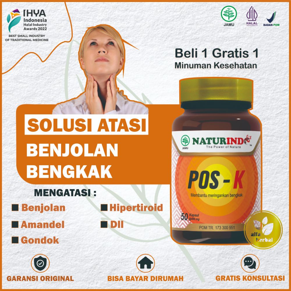 Obat Kelenjar Tiroid Benjolan Leher Herbal POS K Naturindo