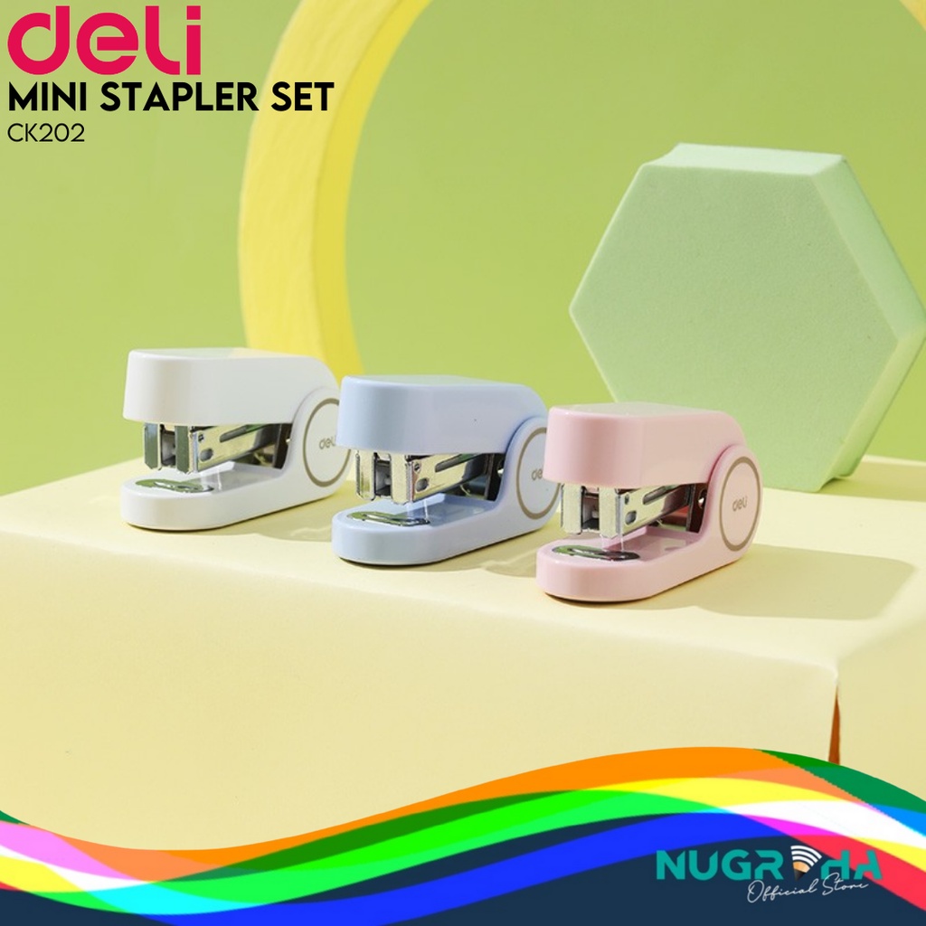 

[DELI X AGNEZ MO] Deli Mini Stapler Staples Kecil Portable Lucu CK202