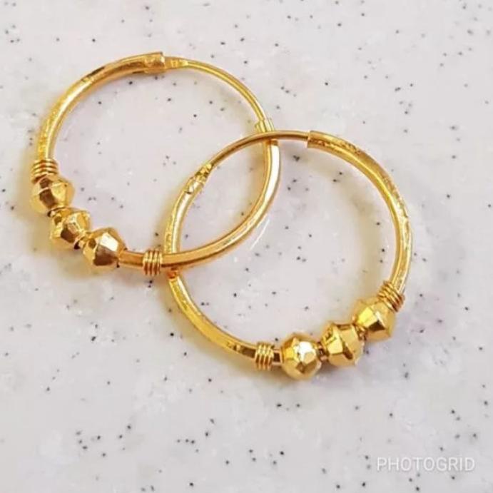 ☛ Anting Emas Murni 24k asli Emas Muda ✭