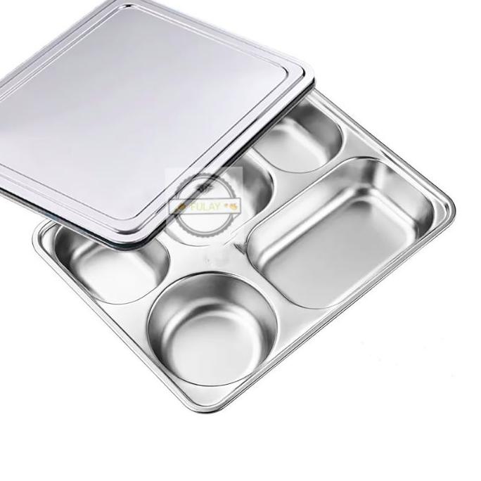 ➼ PIRING MAKAN 5 SEKAT 100% STAINLESS STEEL ❈
