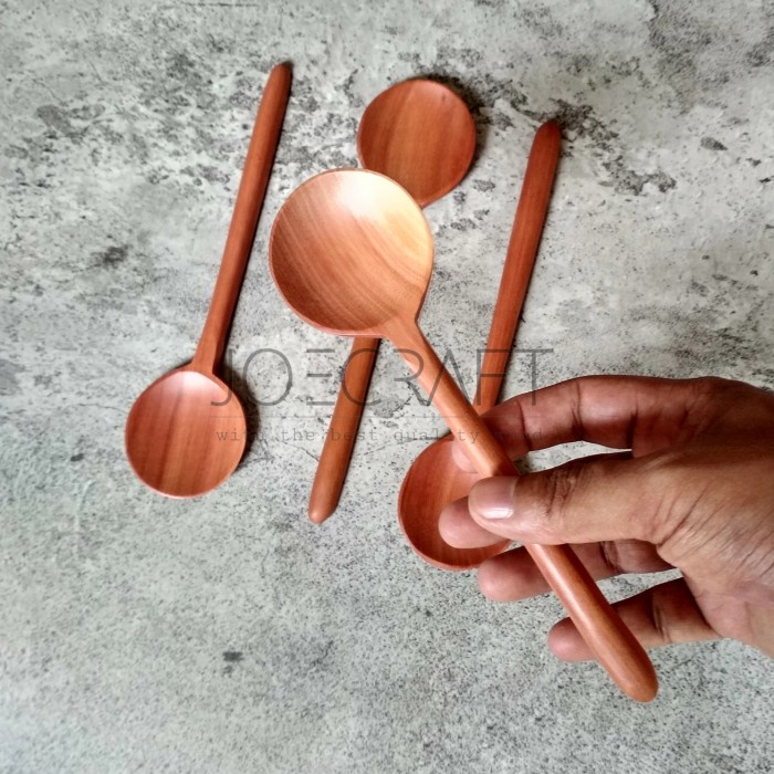 [Sendok Bebek] Sendok Kayu Kepala Bulat Sd48 [Peralatan]