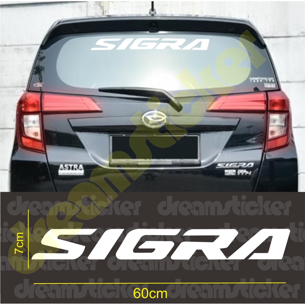 Sticker Stiker Mobil Daihatsu Sigra Kaca Belakang