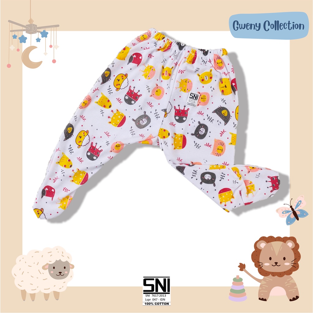 CELANA BUNTU BAYI CELANA PANJANG TUTUP KAKI UNISEX COTTON GWENY